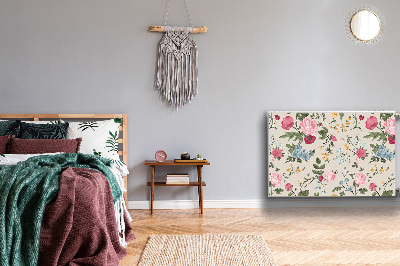 Magnetiskt radiatorskydd Färgglada blommor