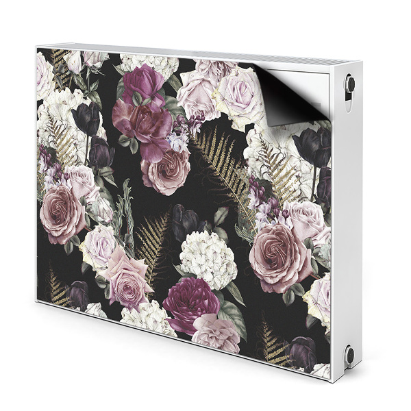 Magnetiskt radiatorskydd Romantiska blommor