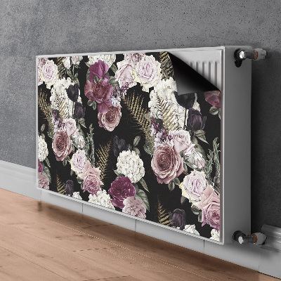 Magnetiskt radiatorskydd Romantiska blommor