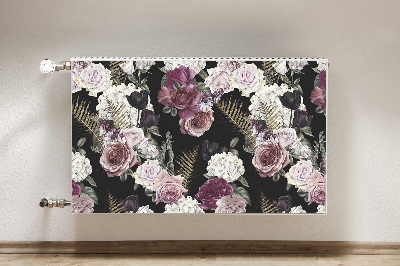 Magnetiskt radiatorskydd Romantiska blommor