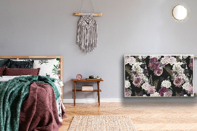Magnetiskt radiatorskydd Romantiska blommor
