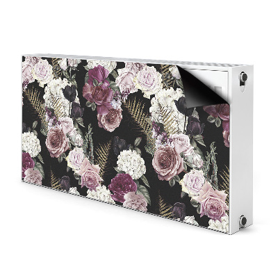 Magnetiskt radiatorskydd Romantiska blommor