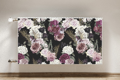 Magnetiskt radiatorskydd Romantiska blommor