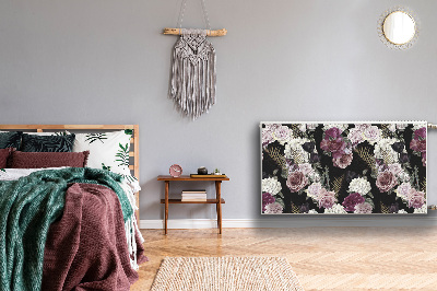 Magnetiskt radiatorskydd Romantiska blommor