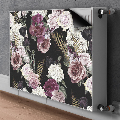 Magnetiskt radiatorskydd Romantiska blommor