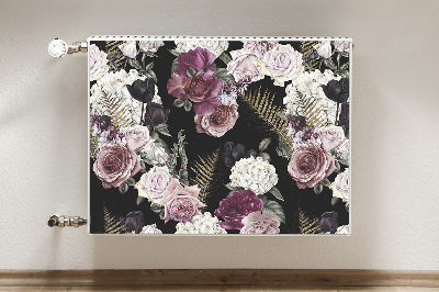 Magnetiskt radiatorskydd Romantiska blommor