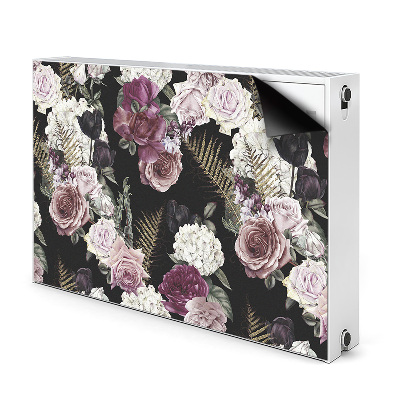 Magnetiskt radiatorskydd Romantiska blommor