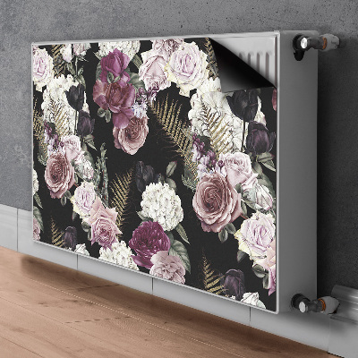 Magnetiskt radiatorskydd Romantiska blommor