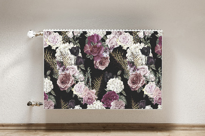 Magnetiskt radiatorskydd Romantiska blommor