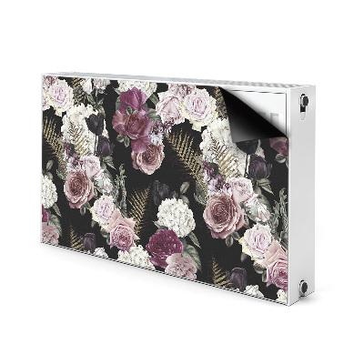 Magnetiskt radiatorskydd Romantiska blommor