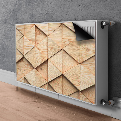 Magnetisk radiatorkåpa Trä 3D-mönster
