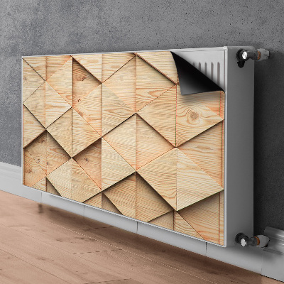 Magnetisk radiatorkåpa Trä 3D-mönster