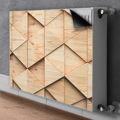 Magnetisk radiatorkåpa Trä 3D-mönster
