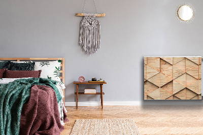 Magnetisk radiatorkåpa Trä 3D-mönster