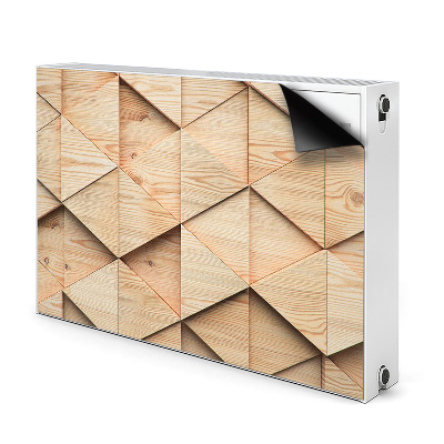 Magnetisk radiatorkåpa Trä 3D-mönster