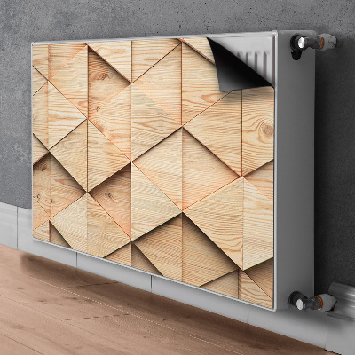 Magnetisk radiatorkåpa Trä 3D-mönster