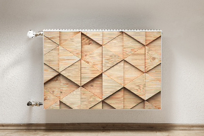 Magnetisk radiatorkåpa Trä 3D-mönster