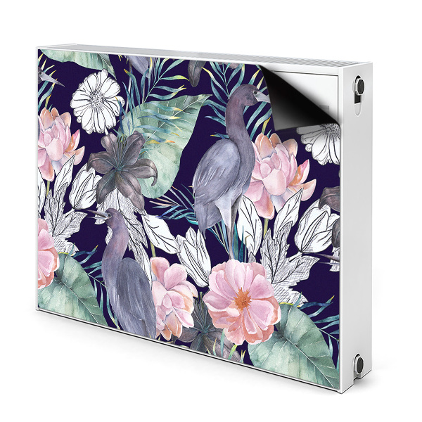 Magnetiskt radiatorskydd Fåglar i blommor