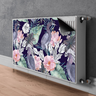 Magnetiskt radiatorskydd Fåglar i blommor