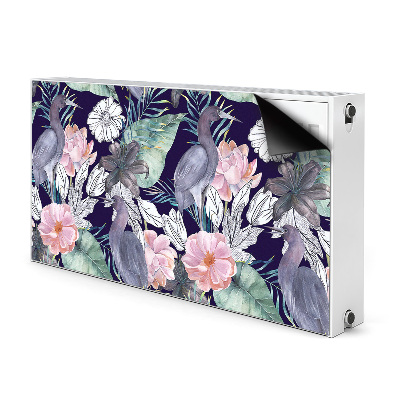 Magnetiskt radiatorskydd Fåglar i blommor