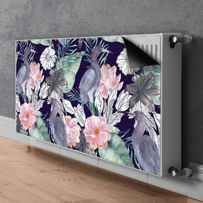 Magnetiskt radiatorskydd Fåglar i blommor