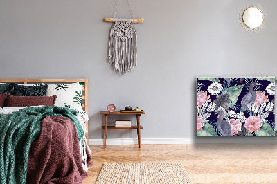 Magnetiskt radiatorskydd Fåglar i blommor