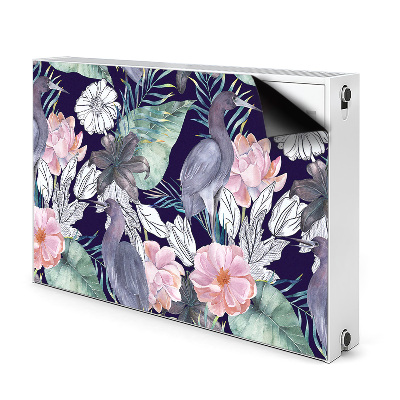 Magnetiskt radiatorskydd Fåglar i blommor