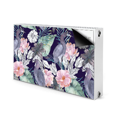 Magnetiskt radiatorskydd Fåglar i blommor
