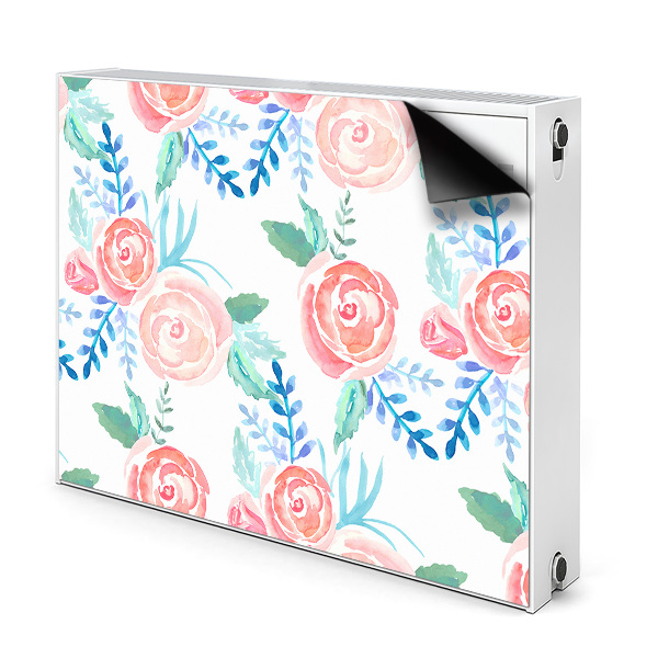 Magnetisk radiatorkåpa Ljusa blommor