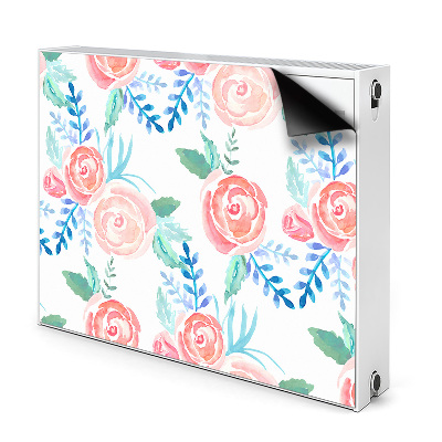 Magnetisk radiatorkåpa Ljusa blommor