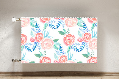 Magnetisk radiatorkåpa Ljusa blommor