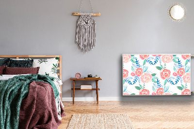 Magnetisk radiatorkåpa Ljusa blommor