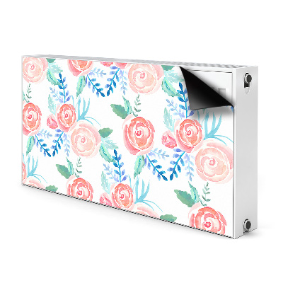 Magnetisk radiatorkåpa Ljusa blommor