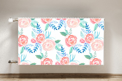 Magnetisk radiatorkåpa Ljusa blommor