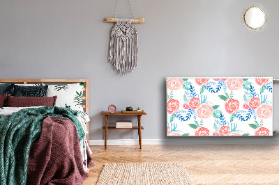 Magnetisk radiatorkåpa Ljusa blommor