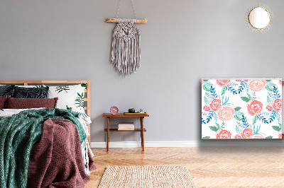Magnetisk radiatorkåpa Ljusa blommor