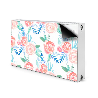 Magnetisk radiatorkåpa Ljusa blommor