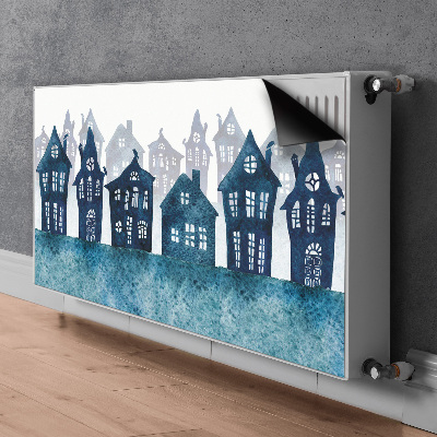 Magnetisk radiatorkåpa Stad på natten