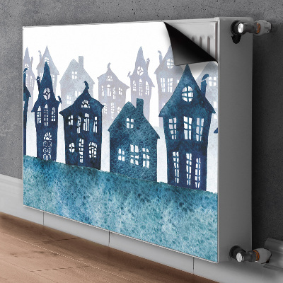 Magnetisk radiatorkåpa Stad på natten
