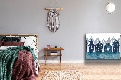 Magnetisk radiatorkåpa Stad på natten