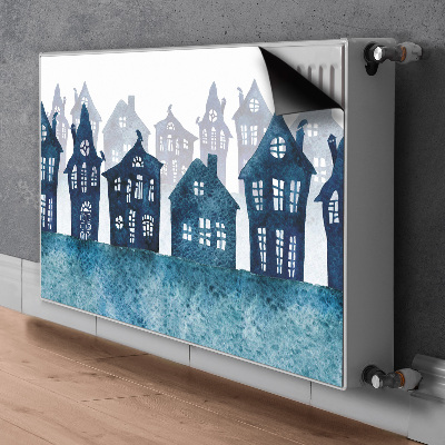Magnetisk radiatorkåpa Stad på natten