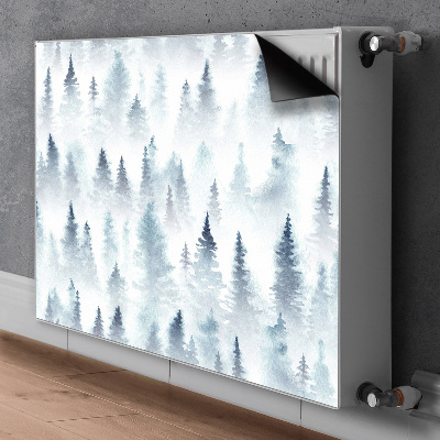 Magnetiskt radiatorskydd Dimmig skog