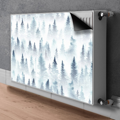 Magnetiskt radiatorskydd Dimmig skog
