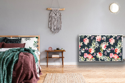 Magnetiskt radiatorskydd Målade blommor