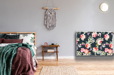 Magnetiskt radiatorskydd Målade blommor
