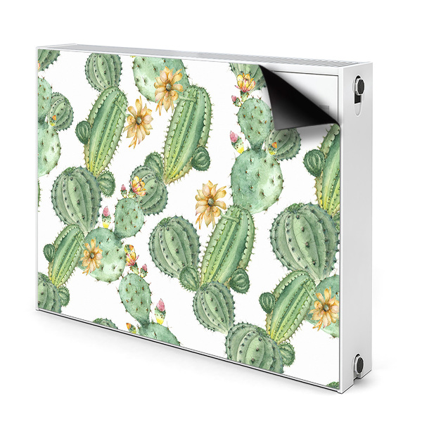 Magnetisk radiatorkåpa Kaktusar med blommor