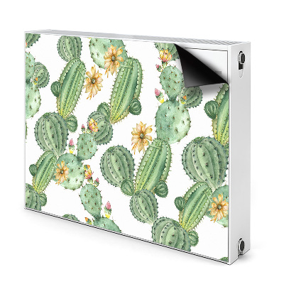 Magnetisk radiatorkåpa Kaktusar med blommor