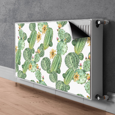Magnetisk radiatorkåpa Kaktusar med blommor