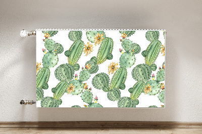 Magnetisk radiatorkåpa Kaktusar med blommor