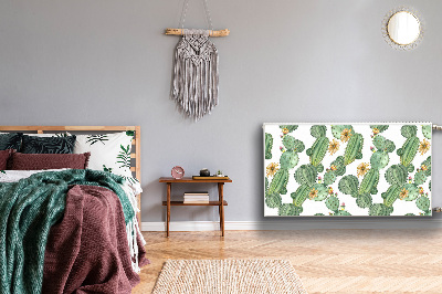 Magnetisk radiatorkåpa Kaktusar med blommor